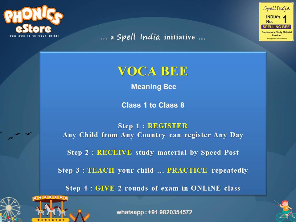 vocabulary bee books classes